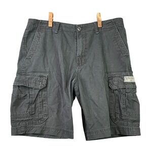 Unionbay Cargo Shorts Mens 36‎ Black Outdoor Hiking Utility Casual Cotton Twill